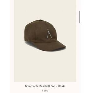 Aman Baseball Hat Unisex Medium - Khaki Olive Green  signature ‘A’ logo cap